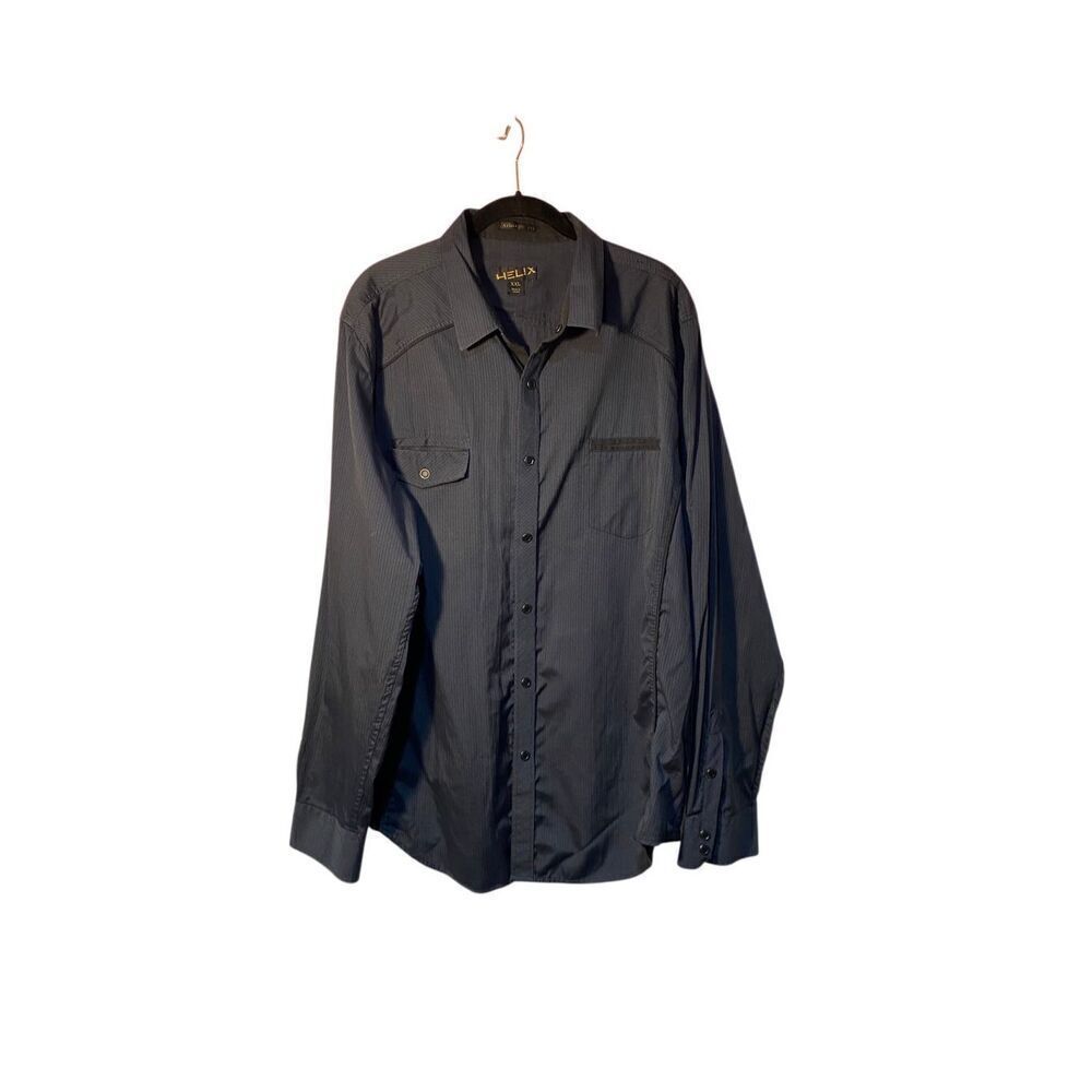 Helix, men’s, western cowboy, black pearl snap button shirt, size XXL